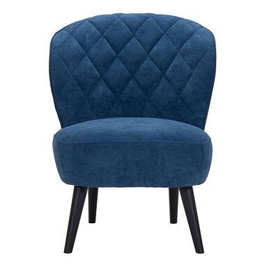 Foto van Fauteuil vita - stof - donkerblauw - leen bakker