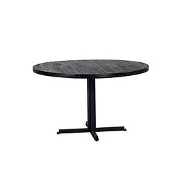 Foto van Giga meubel eettafel rond - zwart - ø130cm - eettafel otis