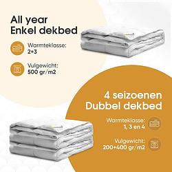 Foto van Enkel , all season dekbed dons - 200x220 cm (tweepersoons) - zydante swisstech® - 500 gram - dekbed-discounter.nl