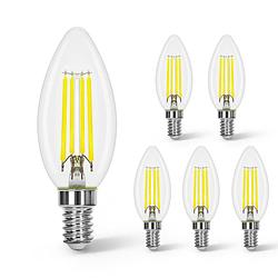 Foto van Aigostar 10pkd - led filament - 4w - e14 fitting - 6500k - set van 5 stuks - niet dimbaar