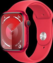 Foto van Apple watch series 9 4g 45mm product(red) aluminium sportband s/m