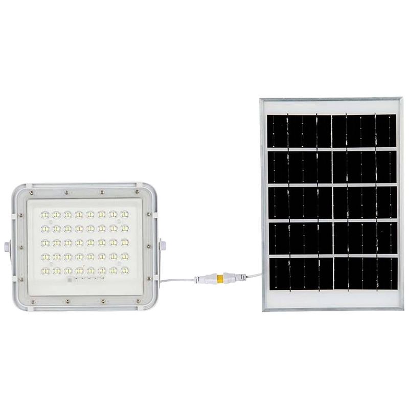 Foto van V-tac vt-40w led solar floodlight - 4000k - 5000mah - 3m kabel - incl.