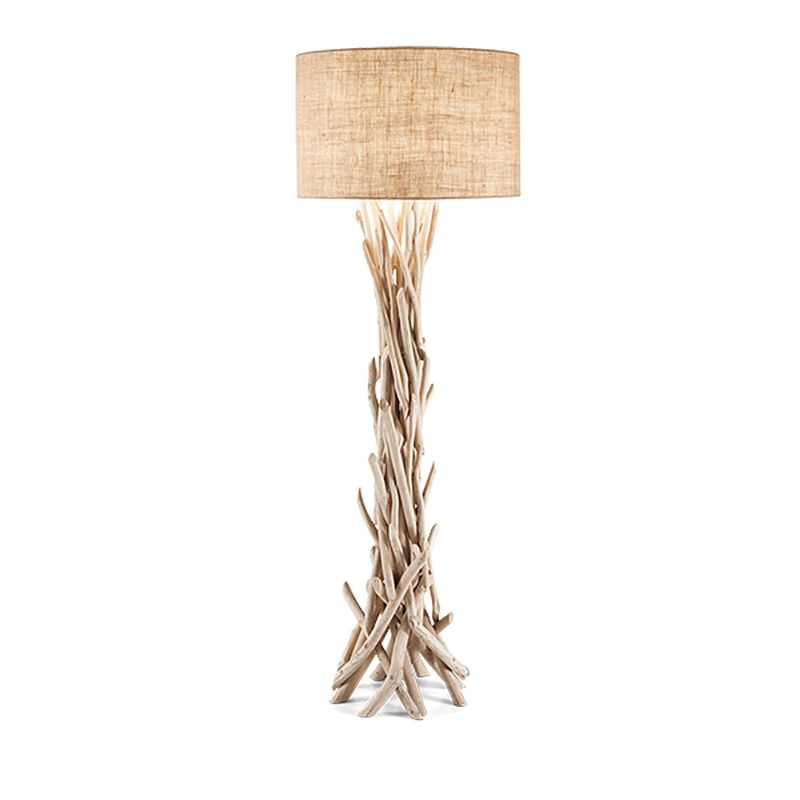 Foto van Ideal lux - driftwood - vloerlamp - metaal - e27 - bruin