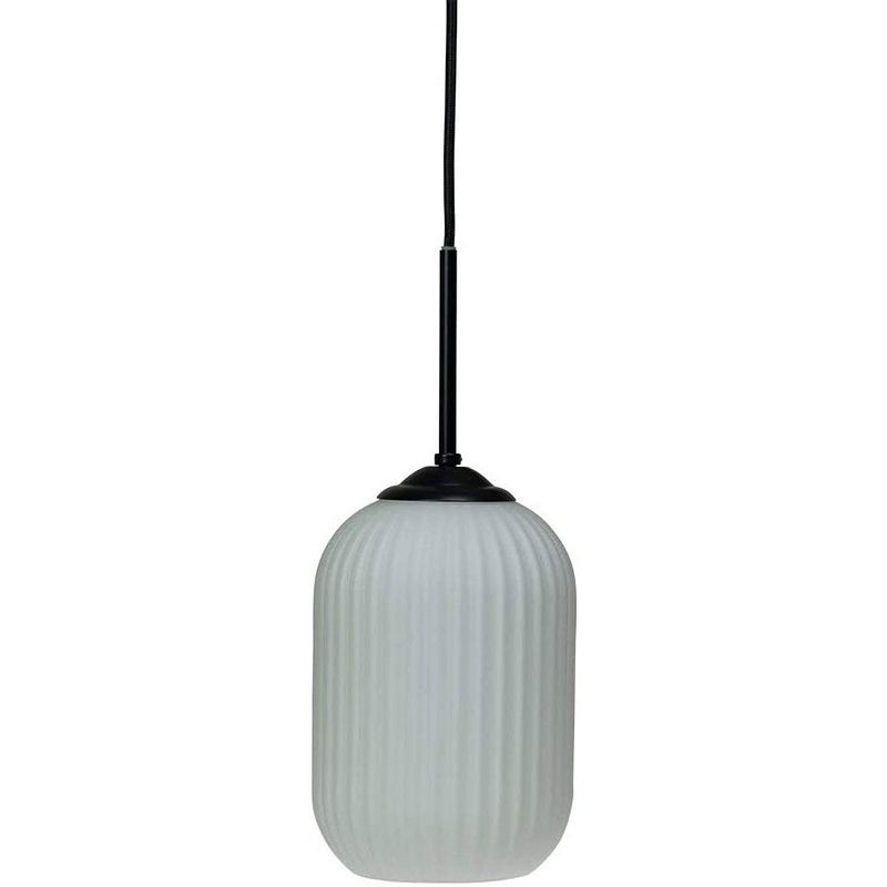 Foto van Dyberg larsen hanglamp riflet led 14 x 20 cm e27 glas 40w