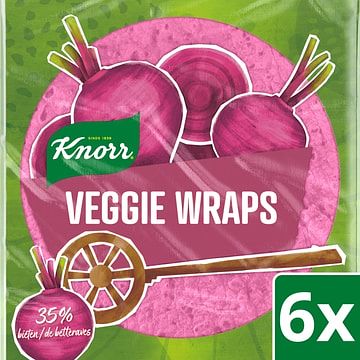 Foto van 1+1 gratis | knorr groente wrap bieten 6 stuks aanbieding bij jumbo