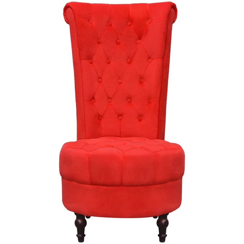 Foto van The living store fauteuil - hoge rugleuning - rood - 63x85x119.5 cm