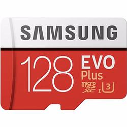 Foto van Samsung evo plus microsdxc 128gb micro sd-kaart rood