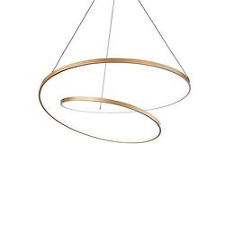 Foto van Ideal lux oz hanglamp - moderne messing verlichting - led - stijlvol design