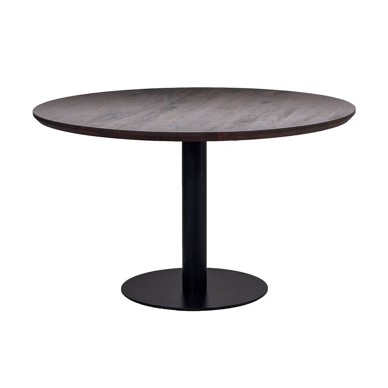 Foto van Giga meubel eettafel rond - bruin - ø130cm - eettafel parijs