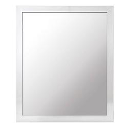 Foto van Wandspiegel vierkant met metalen frame wit 40 x 50 cm - spiegels