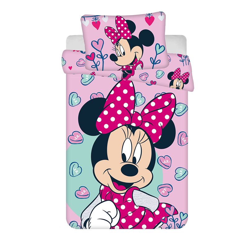 Foto van Disney minnie mouse baby dekbedovertrek sweet - 100 x 135 cm - katoen