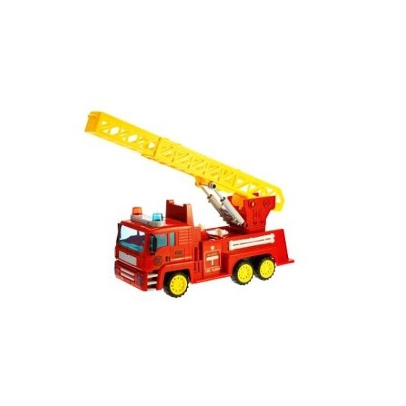 Foto van Toi-toys constructie/brandweer truck rood 38 cm