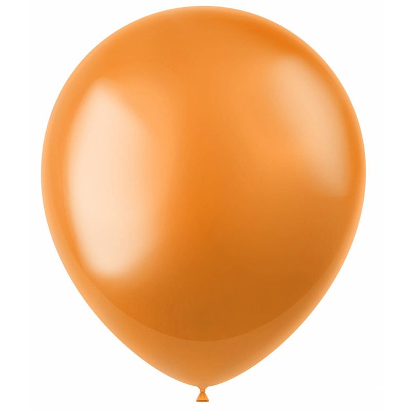 Foto van Folat ballonnen metallic 33 cm latex oranje 50 stuks