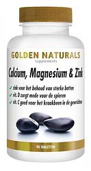 Foto van Golden naturals calcium, magnesium & zink tabletten