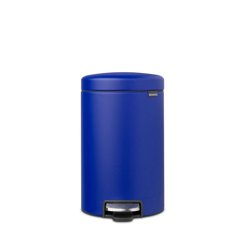 Foto van Brabantia newicon pedaalemmer 12 liter met kunststof binnenemmer - mineral powerful blue