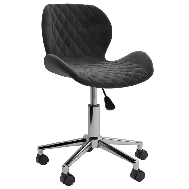 Foto van The living store eetkamerstoelen - donkergrijs - 39x51x(71.5-83.5)cm - fluweel