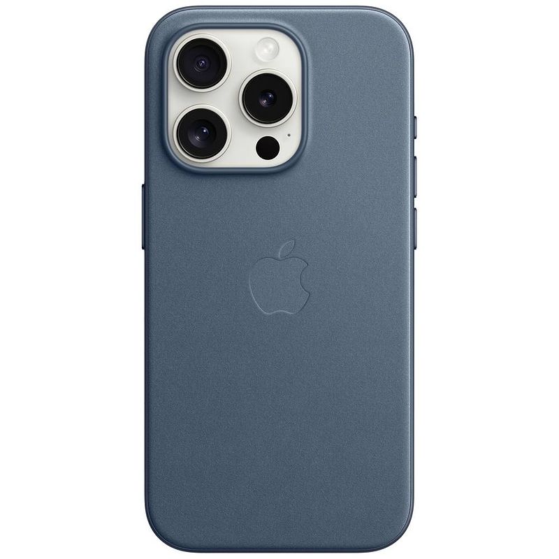 Foto van Apple finewoven case backcover apple iphone 15 pro pacific-blauw inductieve lading, stootbestendig