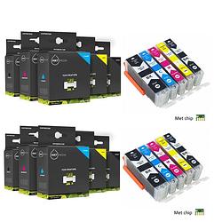 Foto van Inktmedia® - inktcartridge - geschikt canon 2x set pgi-530 xl en cli-531 xl serie inktcartridge hoge inhoud - cartri...