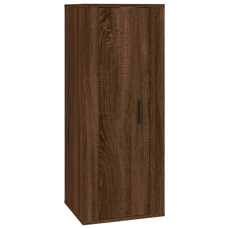 Foto van The living store wandmeubel tv-kast - 40x34.5x100 cm - bruineiken - bewerkt hout