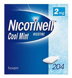 Foto van Nicotinell kauwgum 2mg cool mint - voor stoppen met roken