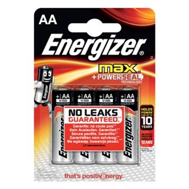 Foto van Energizer batterijen max aa, blister van 4 stuks