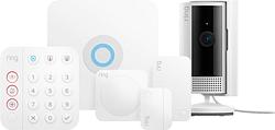 Foto van Ring alarmsysteem met 1 magneetcontact en 1 bewegingssensor + ring indoor cam 2nd gen wit