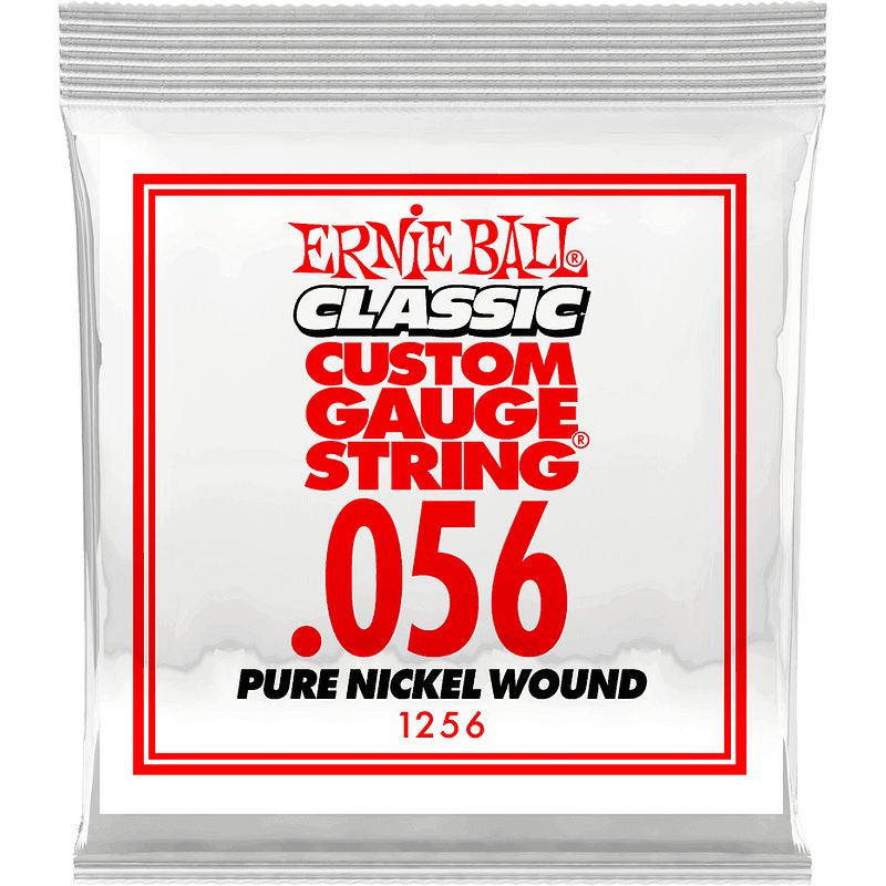 Foto van Ernie ball 1256 .056 classic pure nickel wound losse snaar voor elektrische gitaar