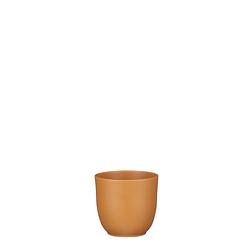 Foto van Tusca pot round brown matt - h9xd10cm