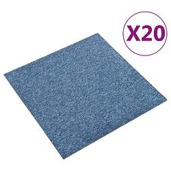 Foto van Vidaxl tapijttegels 20 st 5 m² 50x50 cm blauw