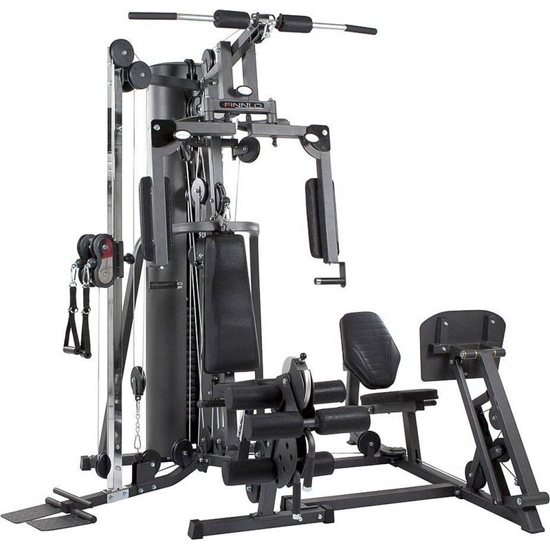 Foto van Finnlo autark 2500 homegym met cable tower en leg press