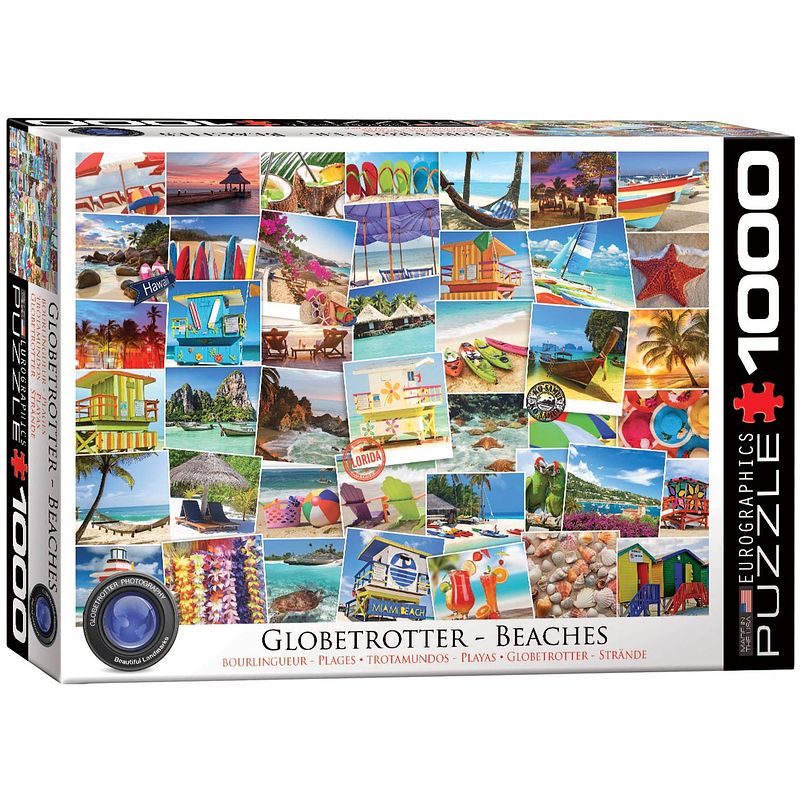 Foto van Eurographics puzzel globetrotter beaches - 1000 stukjes