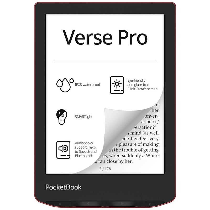Foto van Pocketbook verse pro ebook-reader 15.2 cm (6 inch) rood