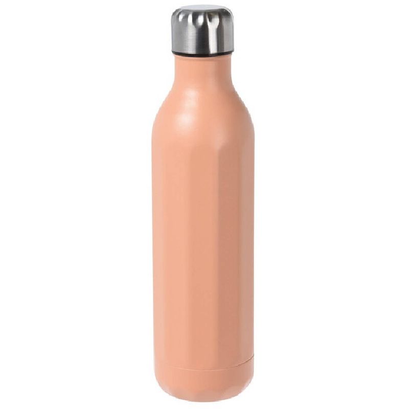 Foto van Rvs thermosfles / isoleerfles voor onderweg 500 ml pastel oranje - thermosflessen