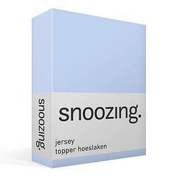 Foto van Snoozing jersey - topper hoeslaken - katoen - 180x210/220 - hemel