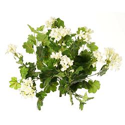 Foto van Topart kunst nep boeket geranium wit 40 cm - kunstbloemen