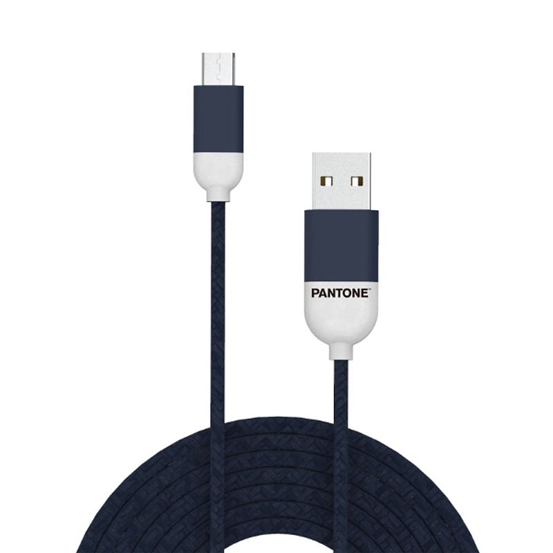 Foto van Micro-usb kabel, zwart - rubber - celly pantone