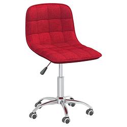 Foto van The living store draaibare eetkamerstoelen - trendy - set van 4 - 42.5 x 45 x (69 - 80.5) cm - wijnrood