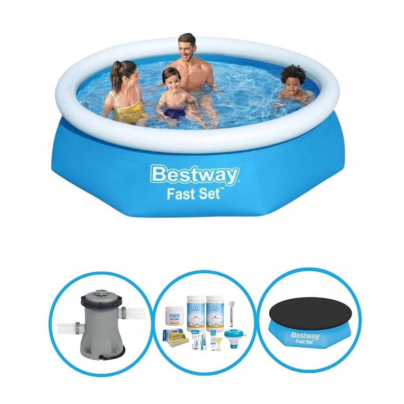 Foto van Bestway zwembad fast set - zwembadpakket - 244x61 cm