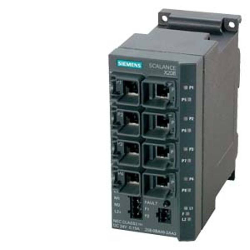 Foto van Siemens 6gk52080ba102aa3 6gk5208-0ba10-2aa3 industrial ethernet switch