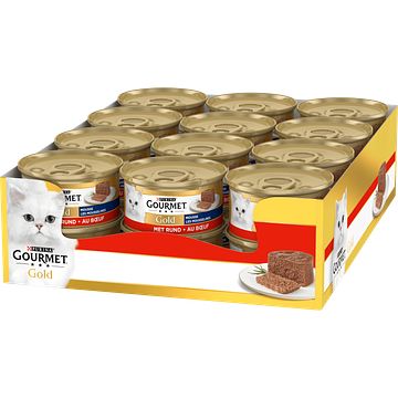 Foto van Gourmet gold mousse kattenvoer nat met rund bij jumbo