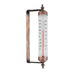 Foto van Buiten wand thermometer metaal 25 cm - buitenthermometers