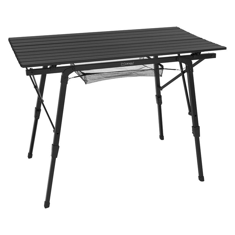 Foto van Campingtafel opvouwbaar 90x51,5 cm zwart aluminium ml-design