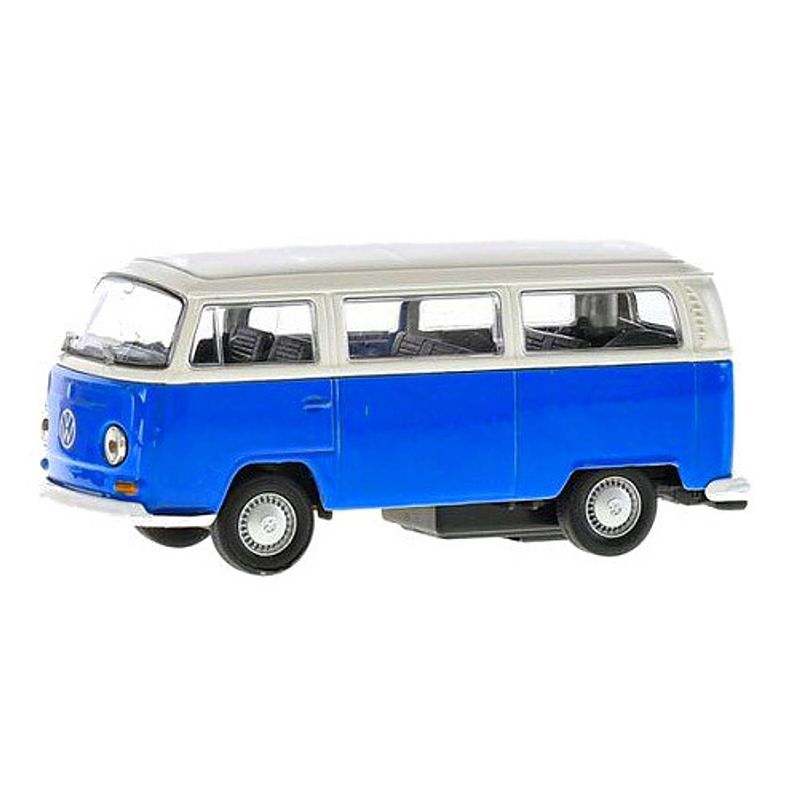 Foto van Kinsmart bus volkswagen t2 jongens 12 cm die-cast blauw