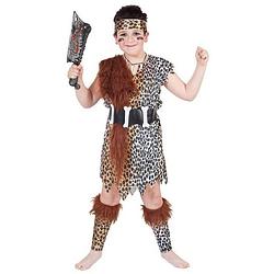 Foto van Holbewoner prehistory thema kostuum voor kinderen 120-130 (7-9 jaar) - carnavalskostuums