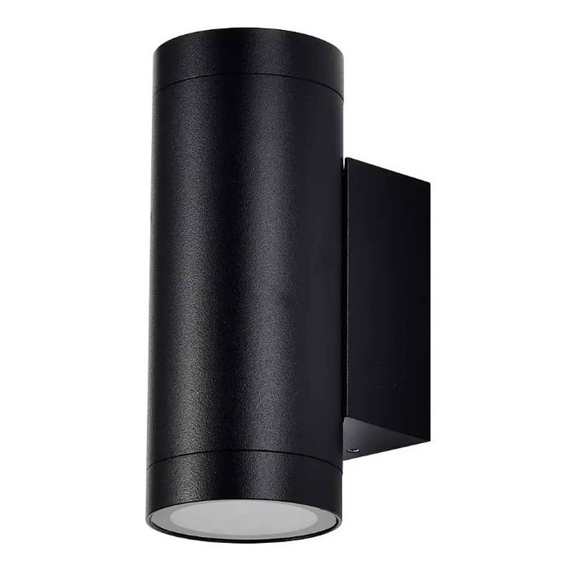 Foto van V-tac vt-11015 wandlamp buiten up/down - gu10 - aluminium - zwart -