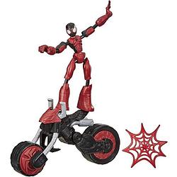 Foto van Marvel spider-man - spider-man bend & flex figuur en voertuig - 15 cm