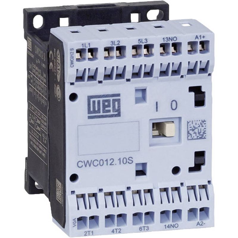 Foto van Weg cwc07-10-30d24s contactor 3x no 3 kw 230 v/ac 7 a met hulpcontact 1 stuk(s)