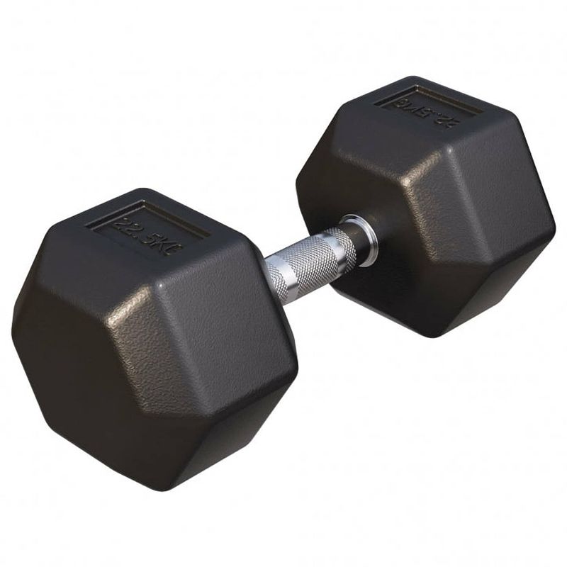 Foto van Gorilla sports dumbell - 22,5 kg - gietijzer (rubber coating) - hexagon