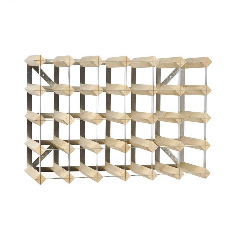 Foto van Traditional wine rack co. - wijnrek 30 flessen light oak