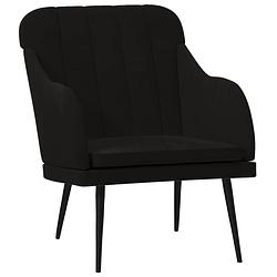 Foto van Vidaxl fauteuil 63x76x80 cm fluweel zwart